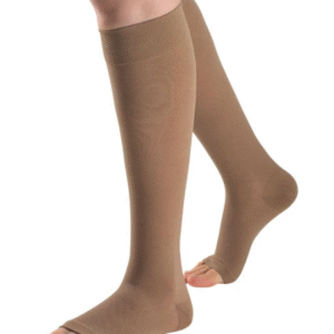 Meia Sigvaris 20-30 mmHg 3/4 Dynaven Basic Bege Aberta